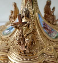 Ornate French Antique Gothic Silver Monstrance